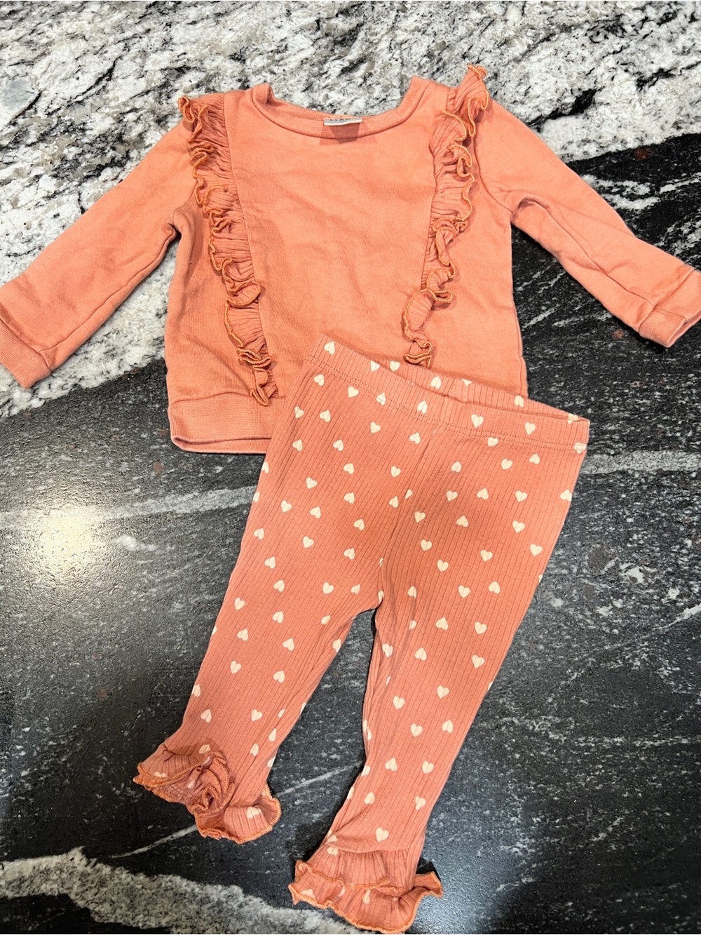 Laughing Llama Ruffle Heart Outfit Set | 6 Months